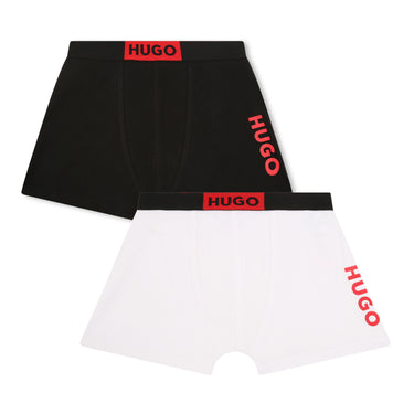 Set de bóxer HUGO Kids blanco/negro